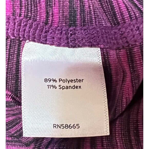 Z by Zella purple and black space dye zip front mock neck track jacket XL - Picture 8 of 9